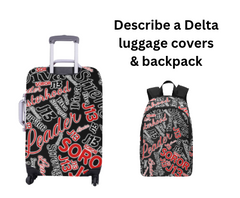 1913 Delta Inspired Soror Travel Luggage Cover And/or Zippered 